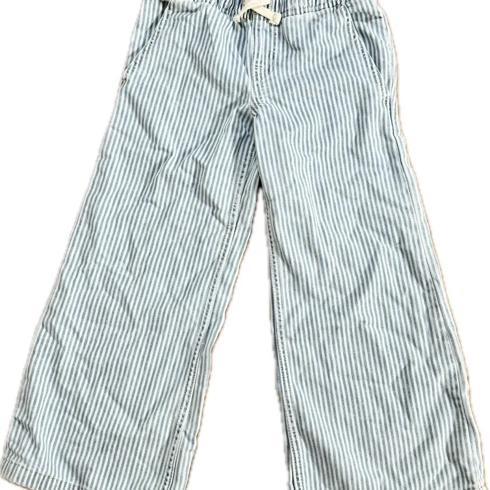 Wide-Leg Striped Denim Pants | Girls 6-7 - Picture 2 of 7